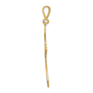 14k Yellow Gold Diamond-Cut Celtic Cross Pendant C2742