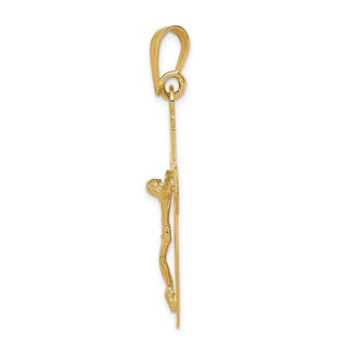 14k Yellow Gold Polished Crucifix Pendant C2767