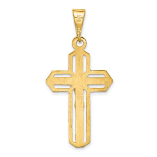 14k Yellow Gold Polished Crucifix Pendant C2767