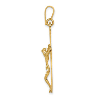 14k Yellow Gold Polished Crucifix Pendant C2770