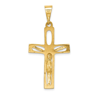 14k Yellow Gold Polished Crucifix Pendant C2770