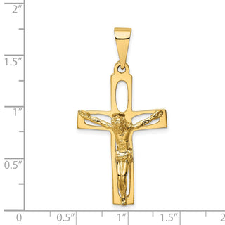 14k Yellow Gold Polished Crucifix Pendant C2770