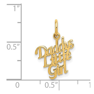 14k Yellow Gold Daddys Little Girl Charm C279