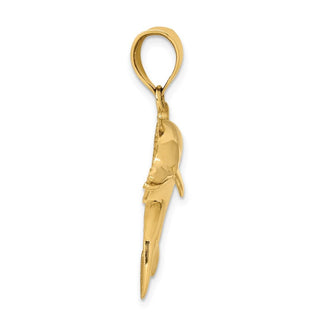 14k Yellow Gold Dolphin Pendant C28
