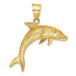 14k Yellow Gold Dolphin Pendant C28