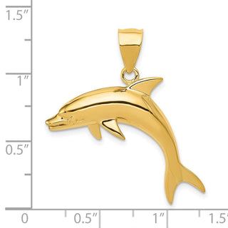14k Yellow Gold Dolphin Pendant C28