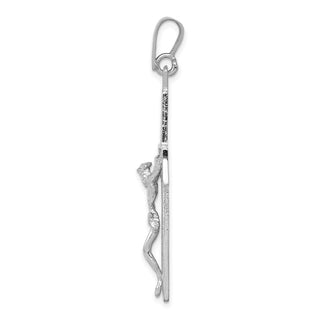 14k White Gold Crucifix Pendant C2803