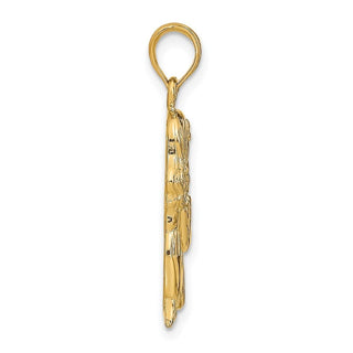 14k Yellow Gold Praying Girl Pendant C2818