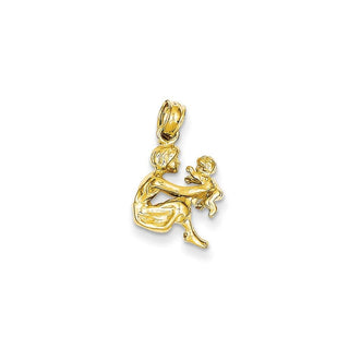 14k Yellow Gold Mother Holding Child Pendant