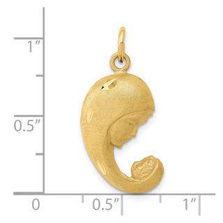 14k Yellow Gold Mother and Baby Charm