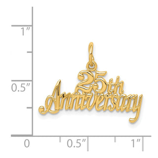 14k Yellow Gold 25th Anniversary Charm C287