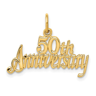 14k Yellow Gold 50th Anniversary Charm C288