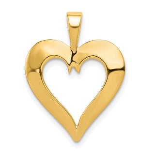 14k Yellow Gold Polished Heart Pendant C289