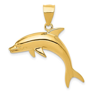 14k Yellow Gold Dolphin Pendant C28
