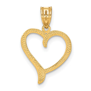 14k Yellow Gold Polished Heart Pendant C292