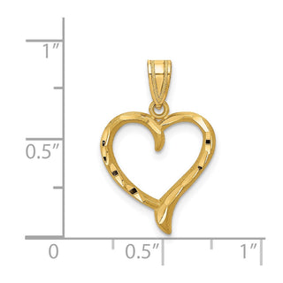 14k Yellow Gold Polished Heart Pendant C292
