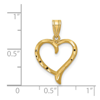 14k Yellow Gold Polished Heart Pendant C292