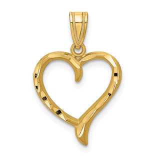 14k Yellow Gold Polished Heart Pendant C292