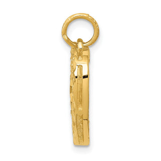 14k Yellow Gold Polished Heart Charm C296
