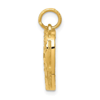 14k Yellow Gold Polished Heart Charm C296