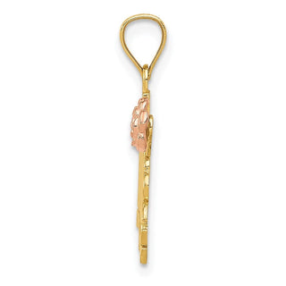 14k Yellow and Rose Gold #1 Madre Pendant