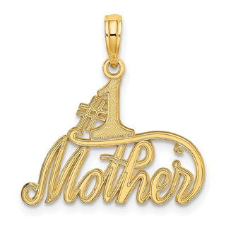 14k Yellow Gold #1 Mother Pendant C2989