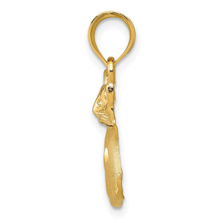 14k Yellow Gold Cat Pendant C30