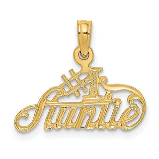 14k Yellow Gold #1 Auntie Pendant