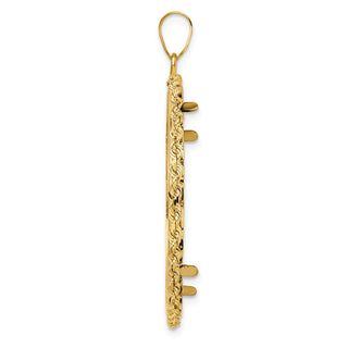 14k Yellow Gold 2mm Rope Edge 32mm Prong Coin Bezel Pendant - Fits 1 oz Australian Nugget, 1 oz Kangaroo, 1 oz Panda, and Other Coins