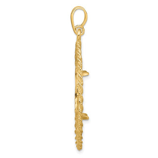 14k Yellow Gold 17.8mm Greek Key w/ Rope Border Prong Coin Bezel Pendant - Fits US $2.50 Liberty and Other Coins