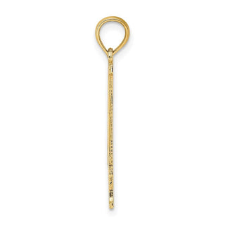 14k Yellow Gold #1 Dad Cut-Out Vertical Pendant