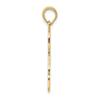 14k Yellow Gold #1 Dad Cut-Out Pendant
