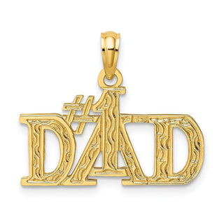 14k Yellow Gold #1 Dad Pendant C3024
