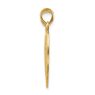 14k Yellow Gold Reversible Forever and Ever Break-Apart Heart Pendant