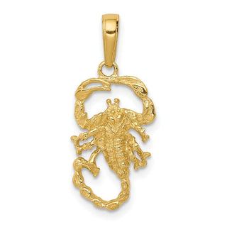 14k Yellow Gold Scorpion Pendant C3049
