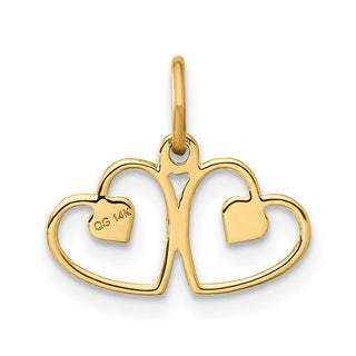 14k Yellow Gold Heart Charm C306