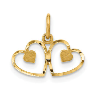 14k Yellow Gold Heart Charm C306