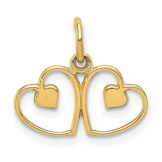 14k Yellow Gold Heart Charm C306