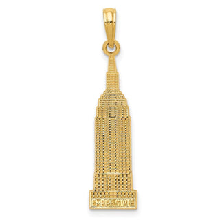 14k Yellow Gold Empire State Building Pendant