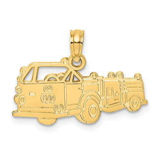 14k Yellow Gold Fire Truck Pendant C3103