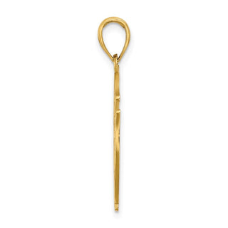 14k Yellow Gold Vfd Ladies Aux Shield Pendant