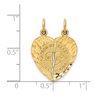 14k Yellow Gold Break-apart FROM MY HEART DIRECT TO YOURS Charm
