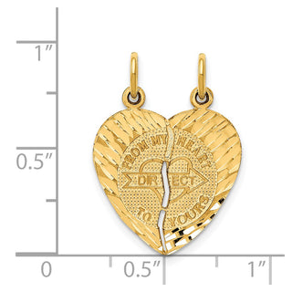 14k Yellow Gold Break-apart FROM MY HEART DIRECT TO YOURS Charm