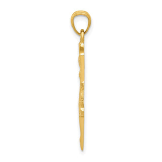 14k Yellow Gold Dancing Ballerina Pendant