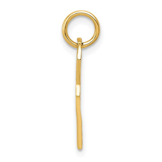 14k Yellow Gold Polished 3D Rounded Top Key Charm C313