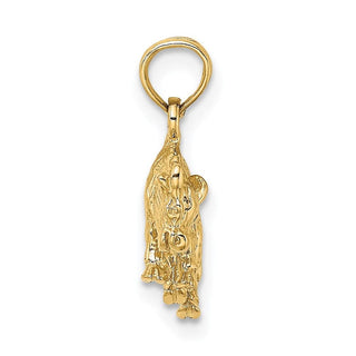 14k Yellow Gold 3-D Taurus Zodiac Pendant