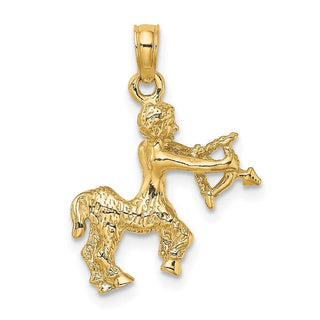 14k Yellow Gold 3-D Sagittarius Zodiac Pendant