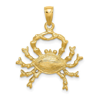 14k Yellow Gold Large Cancer Zodiac Pendant