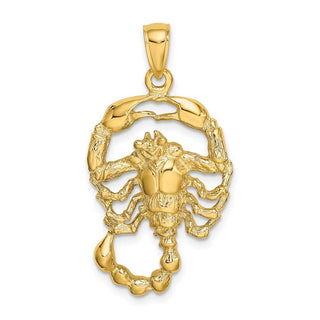 14k Yellow Gold Large Scorpio Zodiac Pendant