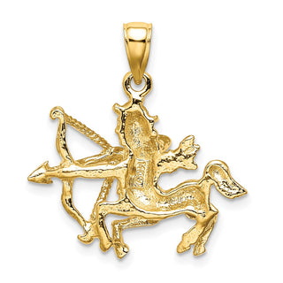 14k Yellow Gold Large Sagittarius Zodiac Pendant